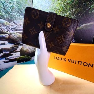 Louis Vuitton Monogram Viennois Bifold Kisslock Wallet FAIR